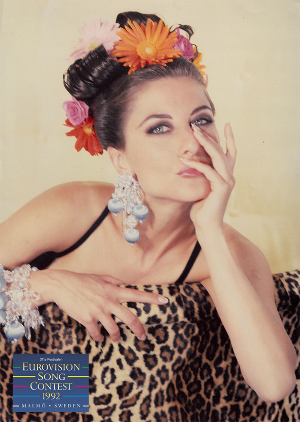 Lydia som programledare för Eurovision Song Contest 1992